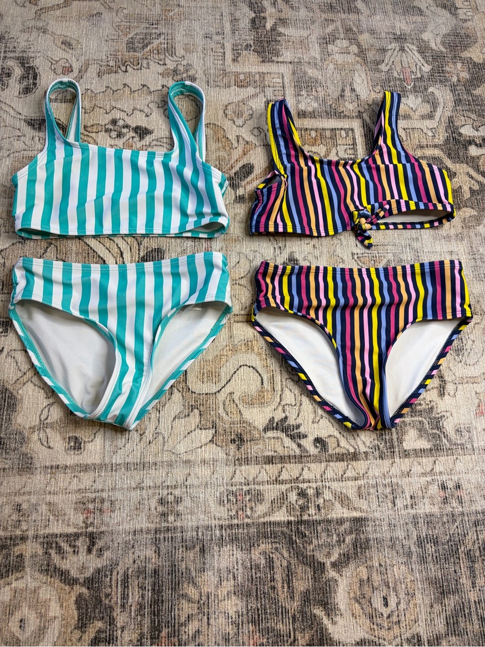 Girls Stripe Bikini Set